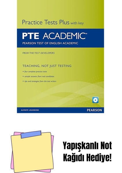 Pearson Test Plus With Key Pte Academic: Pearson Test Of English Academic + Yapışkanlı Not Kağıdı