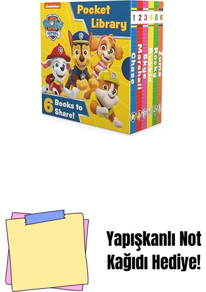 Paw Patrol Pocket Library + Yapışkanlı Not Kağıdı