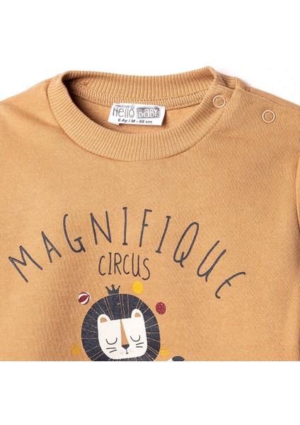 Erkek Bebek Sweatshirt Bisiklet Yaka Uzun Kol modelleri