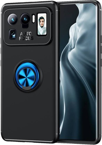 Xiaomi Mi 11 Ultra Kılıf Yüzüğü Stant ve Araç Tutucu Olabilen Şık Esnek Premium Silikon Kapak Ryc/ravel