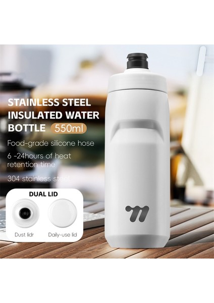 West Bıkıng YP0721053 550 ml Paslanmaz Çelik Yalıtımlı Spor Bisiklet Su Şişesi (Bpa Içermez, Fda Yok)-Beyaz (Yurt Dışından) fiyatları