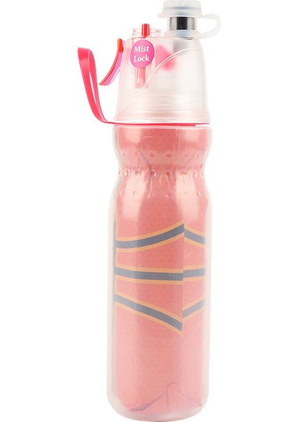 Ahastyle 590ML 2'si 1 Arada Sis/sprey Su Bardağı Kamp Şişesi Pe+Pc Askılı Açık Hava Spor Su Şişesi (Bpa Içermez, Fda Sertifikalı)-Basketbol (Yurt Dışından)