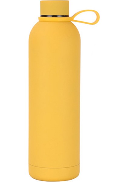 Junsunmay 1000 ml Büyük Kapasiteli Şeker Rengi 304 Paslanmaz Çelik Vakumlu Su Şişesi (Bpa Içermez, Fda Sertifikası Yok)-Sarı (Yurt Dışından)