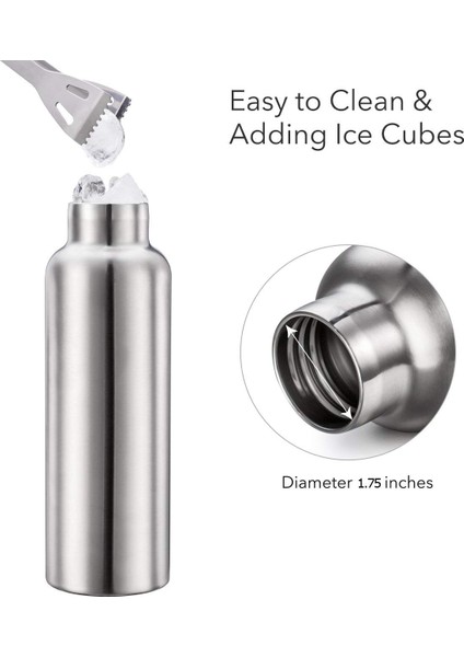 500 ml Paslanmaz Çelik Saplı Su Şişesi Açık Hava Sporları Yalıtımlı Bardak (Bpa Içermez, Fda Yasaktır)-Birincil Renk (Yurt Dışından) fiyatları