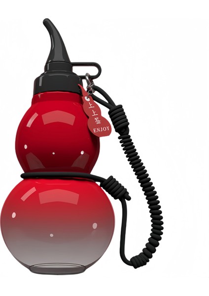800 ml Büyük Kapasiteli Tritan Spor Su Şişesi Kolye ve Askılı (Bpa Içermez, Fda Onaylı Değil)-Kırmızı (Yurt Dışından)