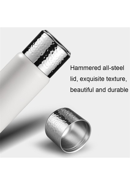 430 ml Çekiçle Dövülmüş Dokulu Kapaklı 316 Paslanmaz Çelik Yalıtımlı Su Şişesi ve Çay Süzgeci (Bpa Içermez, Fda Sertifikası Yok)-Turuncu (Yurt Dışından) modelleri