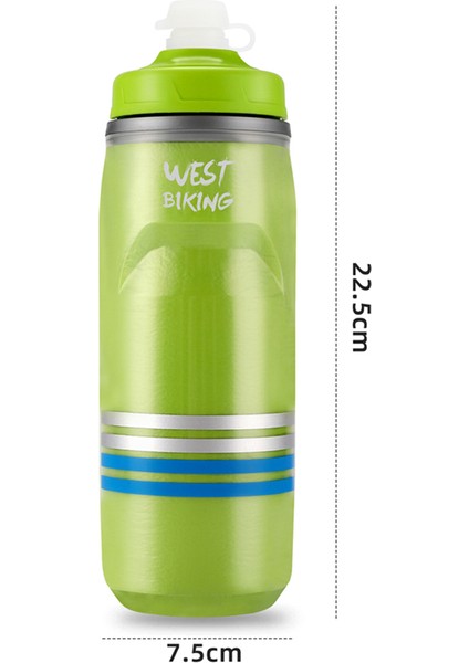 West Bıkıng YP0721046 Spor Yalıtımlı Su Şişesi Bisiklet Sıkma Pp5 Su Kabı 620 ml (Bpa Içermez, Fda Sertifikası Yok)-Yeşil (Yurt Dışından) indirimleri