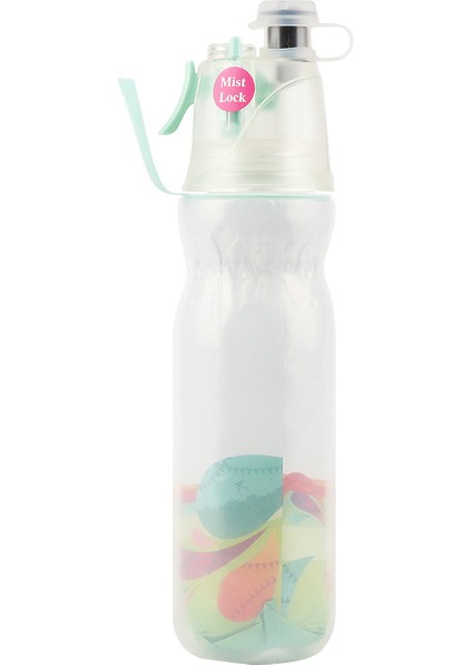 Ahastyle 590ML 2'si 1 Arada Sis/sprey Su Bardağı Kamp Şişesi Pe+Pc Askılı Açık Hava Spor Su Şişesi (Bpa Içermez, Fda Sertifikalı)-Beyaz (Yurt Dışından)