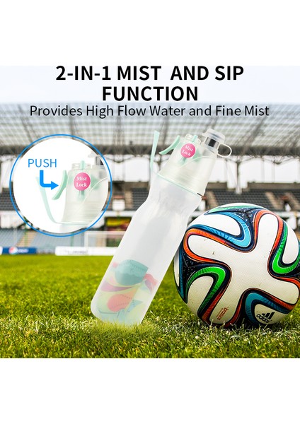 Ahastyle 590ML 2'si 1 Arada Sis/sprey Su Bardağı Kamp Şişesi Pe+Pc Askılı Açık Hava Spor Su Şişesi (Bpa Içermez, Fda Sertifikalı)-Beyaz (Yurt Dışından) modelleri