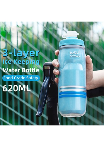 West Bıkıng YP0721046 Spor Yalıtımlı Su Şişesi Bisiklet Sıkma Pp5 Su Kabı 620 ml (Bpa Içermez, Fda Sertifikası Yok)-Siyah (Yurt Dışından) fiyatları