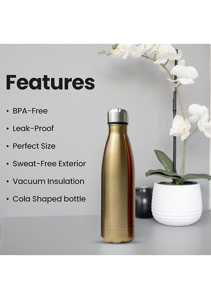 Junsunmay 750 ml 304 Paslanmaz Çelik Çift Katmanlı Yalıtımlı Bardak Ofis Okul Spor Salonu Su Şişesi (Bpa Içermez, Fda Sertifikası Yok)-Siyah (Yurt Dışından) fiyatları