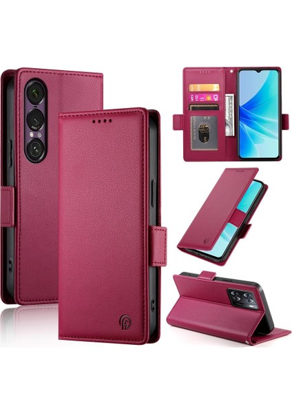 Sony Xperia 1 Vıı Için Manyetik Pu Kılıf (Yurt Dışından)