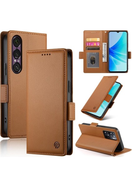 Sony Xperia 1 Vıı Için Manyetik Pu Kılıf (Yurt Dışından)