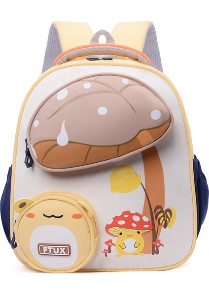 Yağmurdan Saklanan Kurbağa Anaokulu Okul Çantası 3-6 Yaş Çocuk Omuz Çantası (Yurt Dışından)