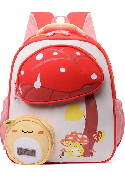 Yağmurdan Saklanan Kurbağa Anaokulu Okul Çantası 3-6 Yaş Çocuk Omuz Çantası (Yurt Dışından)