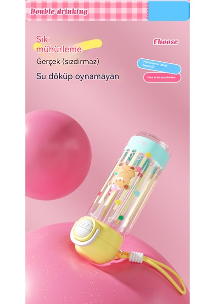 Yeni Yüksek Görünümlü Pipetli Bardak, Tek Tıklamalı Pop-Up Kapaklı Taşınabilir Plastik Bardak (Yurt Dışından) fiyatları