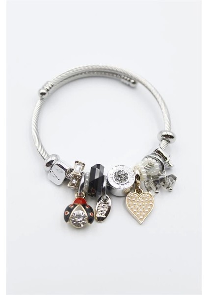 Uğur Böceği Charmlı Bilezik - Siyah fiyatları