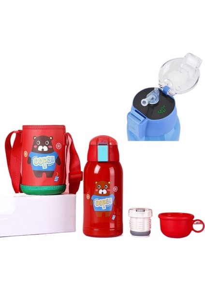 316 Paslanmaz Çelik Çocuk Soğuk Yalıtım Kupası LED Akıllı Termos Su Kupası 500ML (Yurt Dışından)