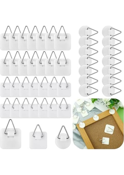 Duvar Sanatı Fotoğraf Çerçevesi Banyo Dolap Mutfak Ev Kapısı Için 45 Adet Yapışkanlı Resim Çerçevesi Köpük Levha Resim Askısı (Yurt Dışından)