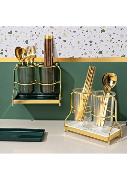 Metal Raflı Sofra Takımı, Mutfak Eşyası Tutucu, Sofra Takımı Tutucu, Çatal Bıçak Takımı Saklama Düzenleyici, B (Yurt Dışından) indirimleri