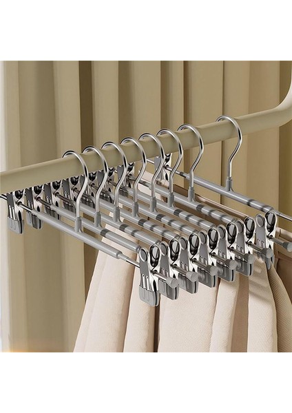 12 Inç Ağır Hizmet Tipi Pantolon Etek Askıları Klipsli, Kot Pantolonlar Için Metal Pantolon Askısı Siyah Dokumasız Şortlar 10'lu Paket Gri (Yurt Dışından) fiyatları