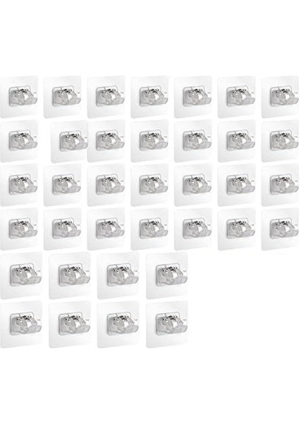 36 Adet Matkapsız Perde Çubuğu Braketi, Kendinden Yapışkanlı Perde Çubuğu Kancaları, Çivisiz Ayarlanabilir Perde Askıları, Perde Çubuğu (Yurt Dışından)