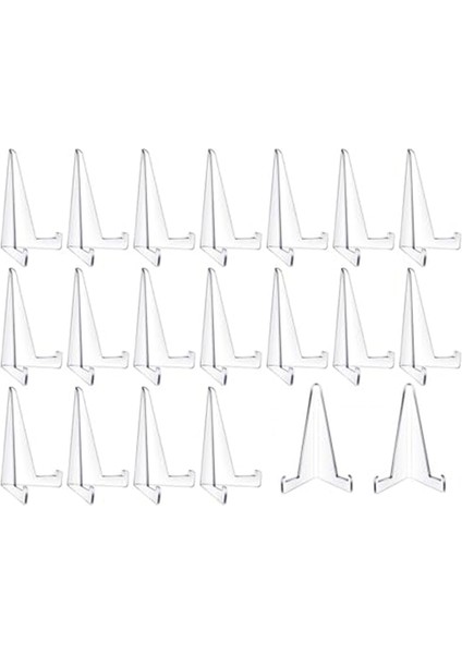 20 Adet Üçgen Akrilik Şövale Standı, Mini Resim Çerçevesi Standı, Tabak Tutucu, Fotoğraf Tutucu Standı (Yurt Dışından)