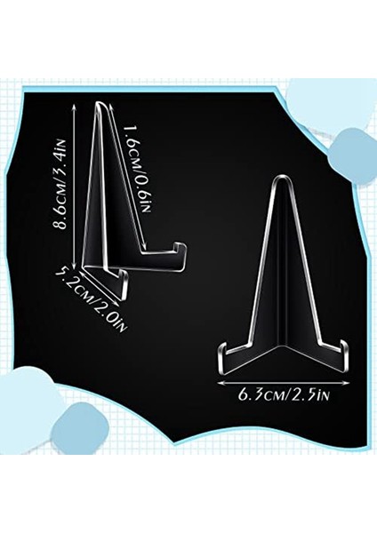 20 Adet Üçgen Akrilik Şövale Standı, Mini Resim Çerçevesi Standı, Tabak Tutucu, Fotoğraf Tutucu Standı (Yurt Dışından) fırsatları