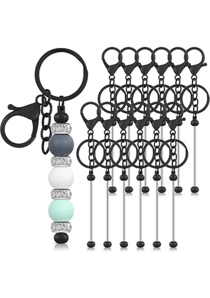 12 Adet Boncuklu Anahtarlıklar Anahtarlıklar, Kendin Yap Projeleri, Kolyeler, Takılar, El Sanatları, Hediyeler, Ofisler Için Boş Anahtarlıklar (Yurt Dışından)