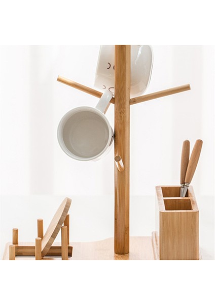 Bambu Bardak Kapağı Düzenleyici, Mutfak Dolabı Için Kapak Tutucu Saklama, Mutfak Için Su Şişesi ve Kahve Kapağı Düzenleyici (Yurt Dışından) fırsatları