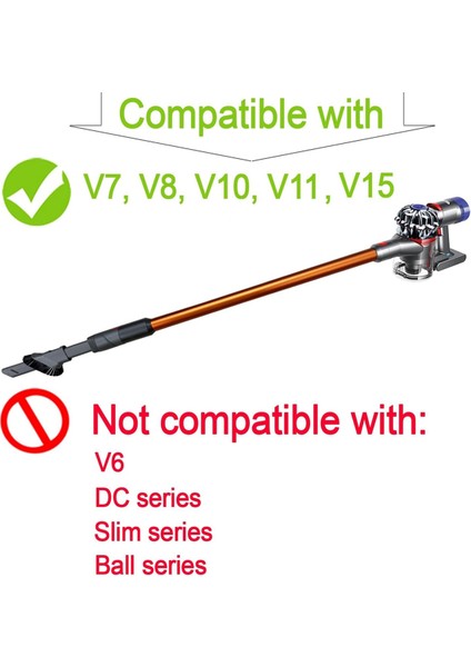 Dyson V7 V8 V10 V11 V12 V15 Kombine Toz Fırçası ve Dar Yarık Köşeli Dar Alan Ucu Aleti - Elektrikli Süpürge Aksesuarları (Yurt Dışından) modelleri