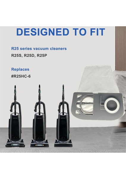 Riccar R25 Serisi R25S, R25D, R25P Elektrikli Süpürgeler Için 8 Adet Yedek Toz Torbası Dikey Süpürgeler Filtre Parçası R25HC-6 (Yurt Dışından) fırsatları
