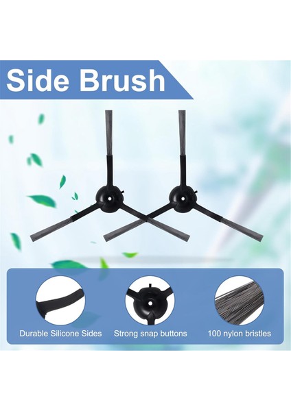 Cecotec Conga 11090 Robot Süpürge Ana Yan Fırça Hepa Filtre Paspas Bezi Yedek Parça Aksesuarları (Yurt Dışından) modelleri