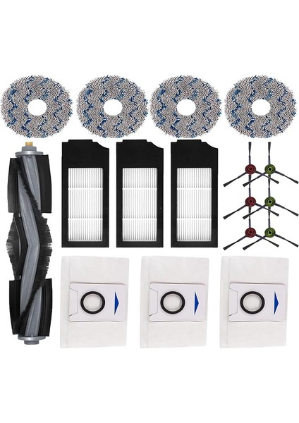 Ana Fırça Filtresi Paspas Pedi Toz Torbaları Yan Fırça Aparatları Ecovacs Deebot X1 Omni Için Yedek Parçalar (Yurt Dışından)