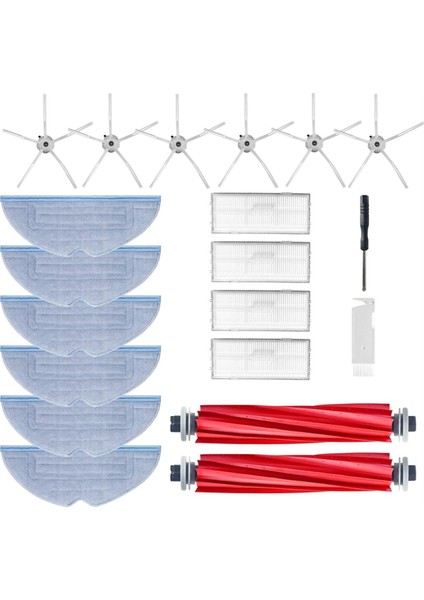 Xiaomi Roborock S7 S7+ S7 Plus S7 Maxv S7 Pro S7 Maxv Ultra T7 T7S Plus Elektrikli Süpürge Mian Yan Fırça Filtre Paspas Parçaları (Yurt Dışından)