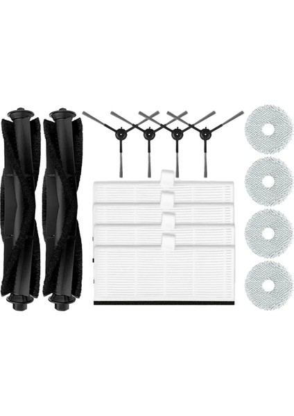 Proscenic M9 Robot Süpürge Yedek Parçaları Ana Yan Fırça Hepa Filtre Paspas Bezi Toz Torbası (Yurt Dışından)