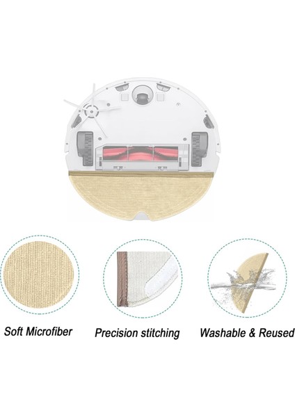 Roborock Q5 Pro/q8 Max/q8 Max+/q7/q7+/q7 Max/q7 MAX+/S5/S50/S51/S55/S5 Max Robot Süpürge Için 10 Adet Paspas Pedi (Yurt Dışından) modelleri