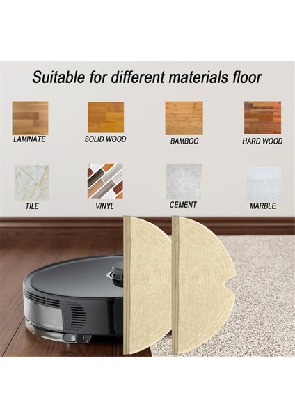 Roborock Q5 Pro/q8 Max/q8 Max+/q7/q7+/q7 Max/q7 MAX+/S5/S50/S51/S55/S5 Max Robot Süpürge Için 10 Adet Paspas Pedi (Yurt Dışından) indirimleri