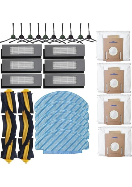 Ecovacs Deebot Ozmo T8 / T8 Aıvı Robot Süpürge Için Ana / Yan Fırça Toz Torbası Filtre Paspas Bezi Aksesuarları (Yurt Dışından)