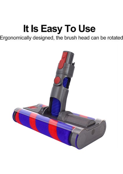 Dyson V7 V8 V10 V11 Serisi Için Yedek Elektrikli Süpürge Başlığı, Yumuşak Silindir Temizleme Başlığı, Çift Silindir Fırça (Yurt Dışından) fırsatları