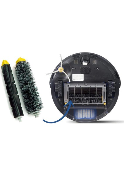 Irobot Roomba Serisi 600 605, 606, 610, 615, 616, 620 Robot Süpürge Mian Yan Fırça Hepa Filtre Yedek Parçaları (Yurt Dışından) fırsatları
