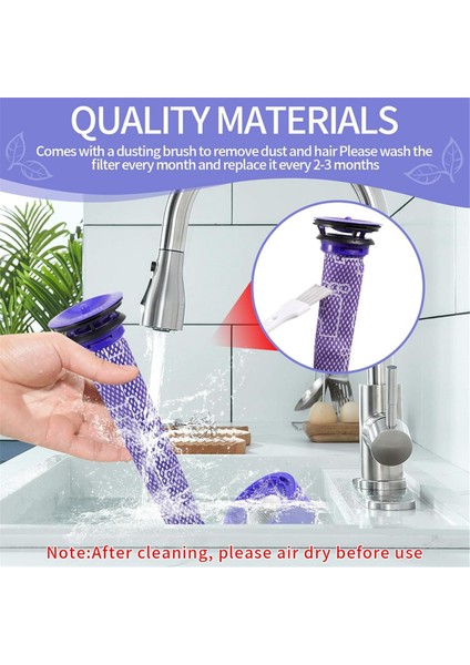 Dyson V7 V8 Serisi Için Hepa Filtreleri, Ön ve Son Filtreler, Elektrikli Süpürge Yedek Filtresi 965661-01 ve 967478-01 (Yurt Dışından) indirimleri