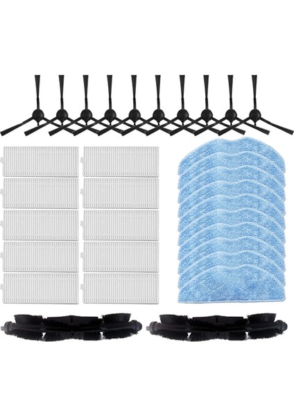 Honor Choice R2/r2 Plus Robot Süpürge Silindiri Yan Fırça Hepa Filtre Paspas Bezi Bez Aksesuarları Yedek Parça Seti (Yurt Dışından)