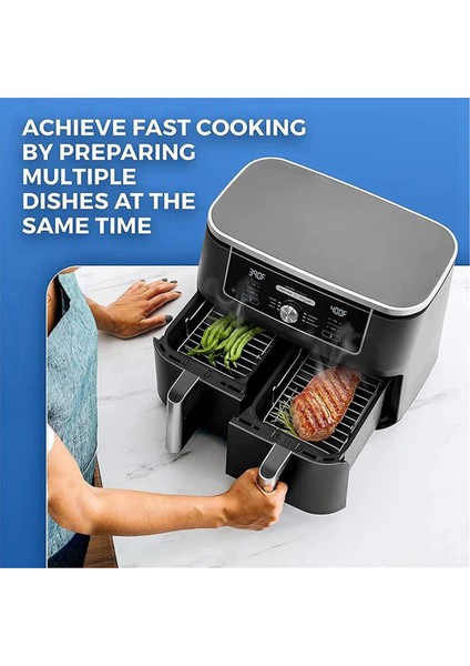 Hava Fritöz Rafı Çift Sepetli Hava Fritözleri Paslanmaz Çelik Izgara Tutucu Hava Fritöz Aksesuarları Pişirme Rafı Tost Rafı (Yurt Dışından) fırsatları