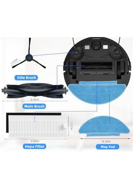 Tikom L9000, Lubluelu SL60D Robot Süpürge Aksesuarları Için Yedek Parçalar (Yurt Dışından) fırsatları