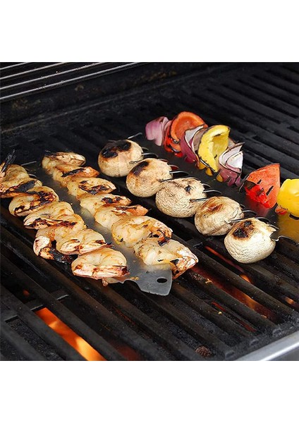 Adet Karides Şiş Paslanmaz Çelik Barbekü Aletleri Aksesuarı (Yurt Dışından) indirimleri