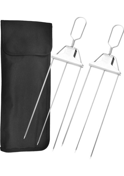 Yollu Izgara Şişleri - Grill Savant, Üç Uçlu Barbekü Çatal Şiş Seti, Et Izgarası Için Dış Mekan Kabob Şişleri (Yurt Dışından) fiyatları
