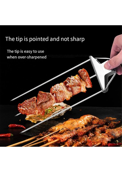 Yollu Izgara Şişleri - Grill Savant, Üç Uçlu Barbekü Çatal Şiş Seti, Et Izgarası Için Dış Mekan Kabob Şişleri (Yurt Dışından) modelleri
