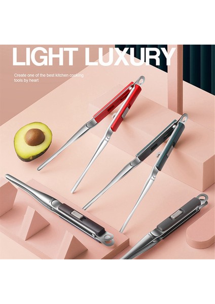 Paslanmaz Çelik Barbekü Klipsi Et Pişirme Gereçleri Mutfak Maşası Kamp Barbekü Salata Pişirme Aksesuarları, Siyah (Yurt Dışından) fiyatları