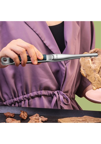 Paslanmaz Çelik Barbekü Klipsi Et Pişirme Gereçleri Mutfak Maşası Kamp Barbekü Salata Pişirme Aksesuarları, Siyah (Yurt Dışından) fırsatları